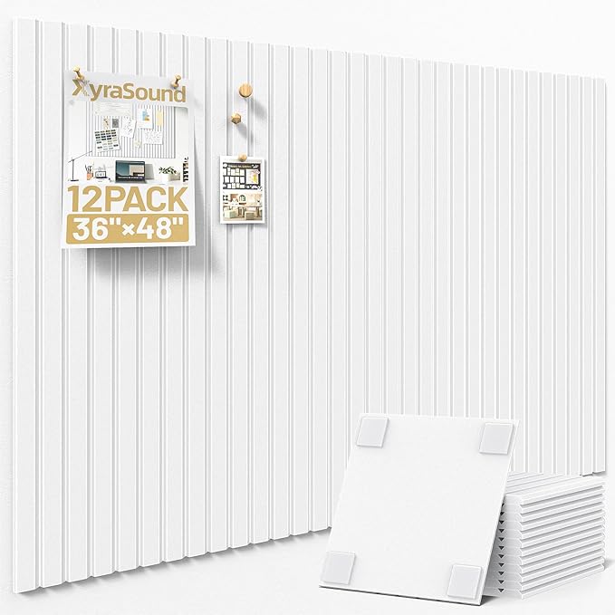 Large Cork Board for Wall 36" x 48" White Bulletin Board by Unknown