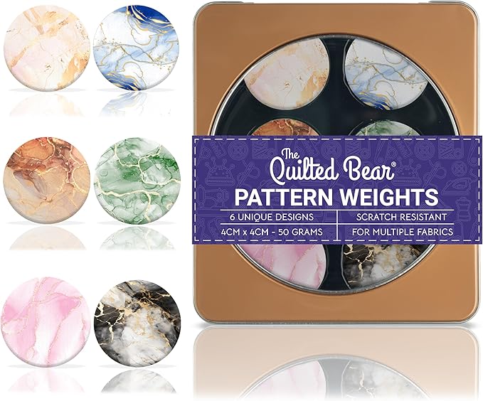 The Quilted Bear Pattern Weight Set – Scratch-Resistant Fabric Weights by TheQuiltedBearsProducts