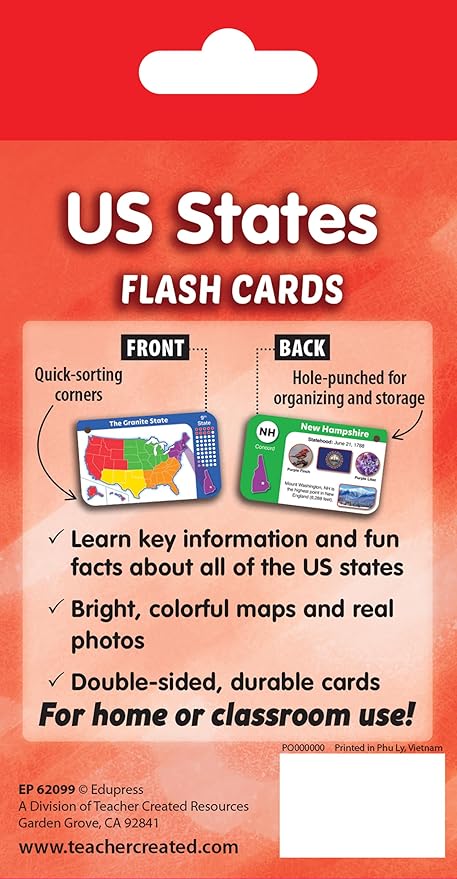Teacher Created Resources US States Flash Cards - Image 6