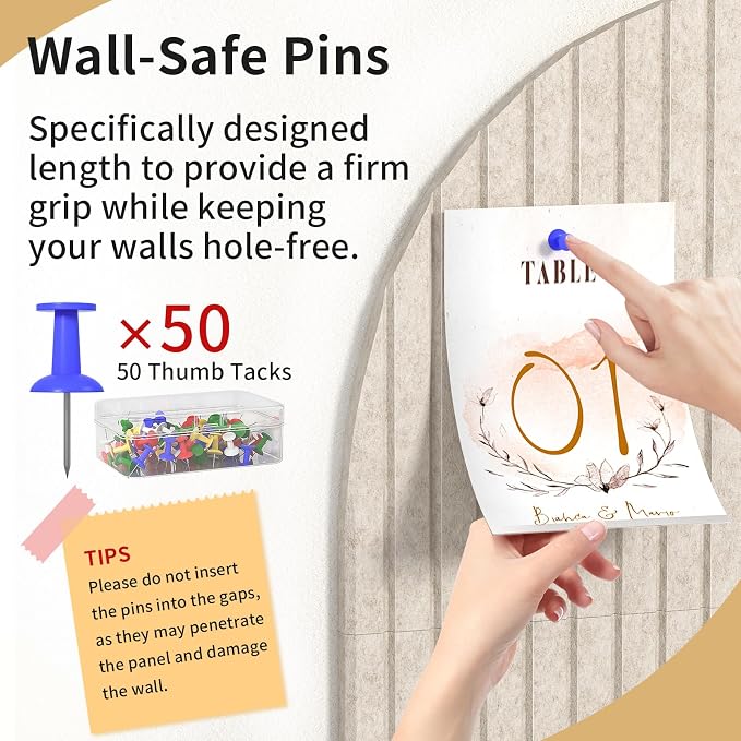 Large Arched Felt Bulletin Board, Oatmeal | Cork Board Alternative, 3 Foldable - Image 3