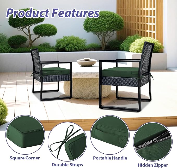 IPYNBAP Outdoor Chair Cushions Set of 4 -Waterproof Outdoor Seat Cushions - Image 5