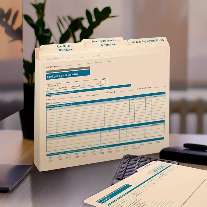 ComplyRight Expanded Employee Record Organizer and 6 Folder Sets | Pack of 25 - Image 6