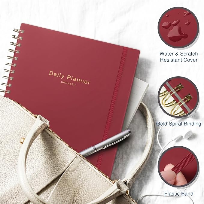 AuroPlanner Undated Daily Planner To Do List Hourly Schedule 2028 2027 2026 - Image 2