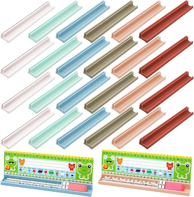 Jetec 24 Pcs Classroom Desk Name Plates Holder Index Cards Storage Classroom by Jetec