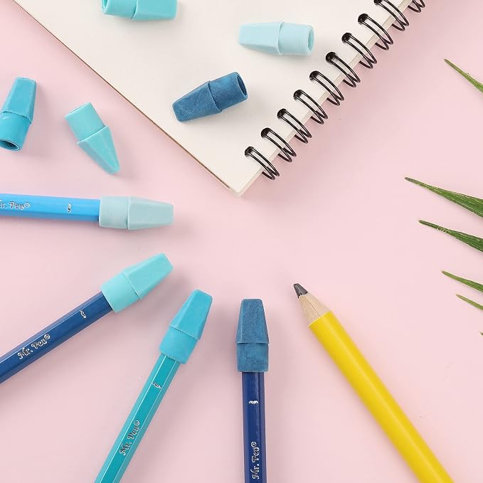 Mr. Pen- Pencil Top Erasers, 120 Pack, Latex-Free | No-Smudge Cap Pencil Erasers - Image 7