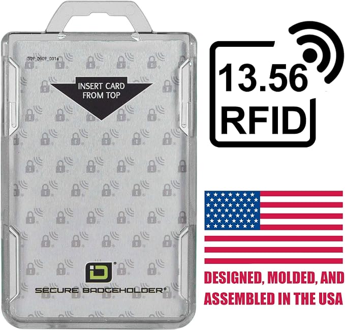 ID Stronghold - RFID Blocking Secure Badge Holder - Duolite 2 Card ID Holder - - Image 6