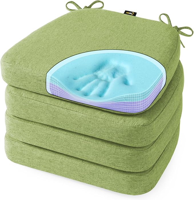 SUNROX Cooling Gel Memory Foam Chair Cushions, 2.6" Thick U-Shaped Dual-Layer by SUNROX