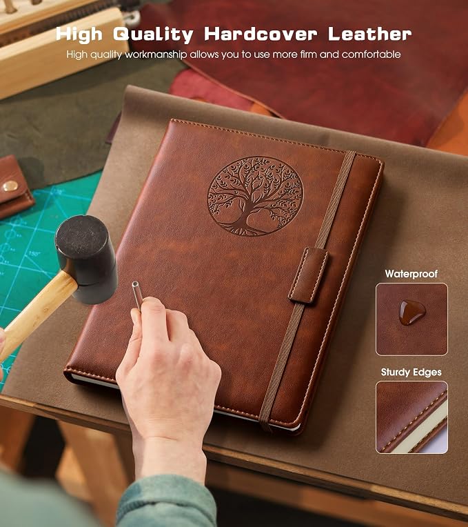 Biuwory Lined Journal Notebook for Women Men, 256 Pages A4 Large Hardcover - Image 3