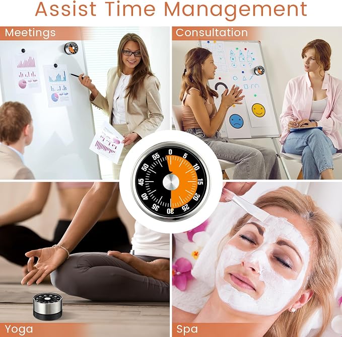 6 Pcs 60 Minute Visual Kitchen Timer Small Classroom Timers - Image 7