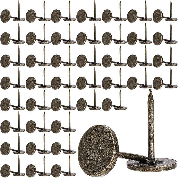 180pcs Metal Thumb Tacks, Heavy Duty Flat Head Push Pins, Upholstery Tacks by Unknown