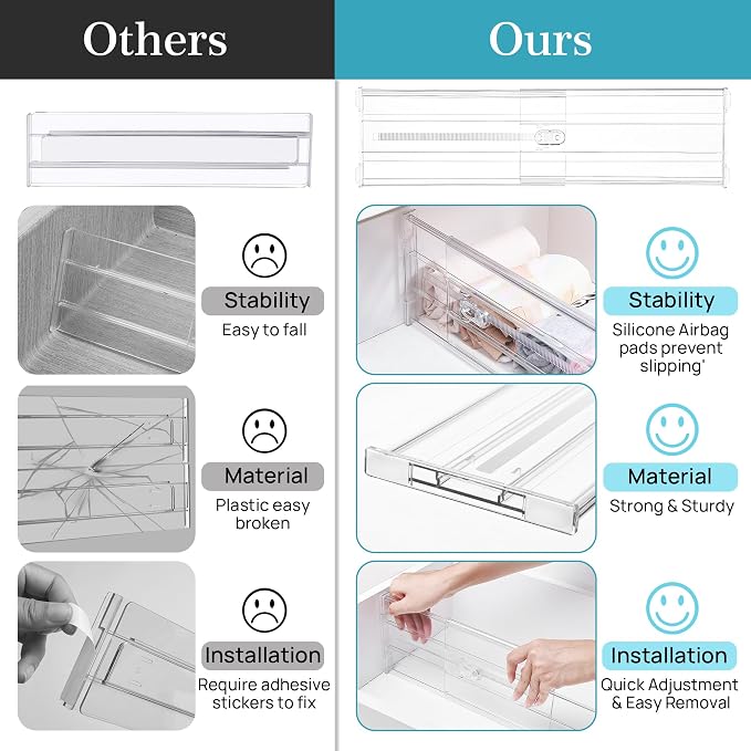 Vtopmart 6 Pack 6" Tall Upgrade Drawer Dividers - Image 8