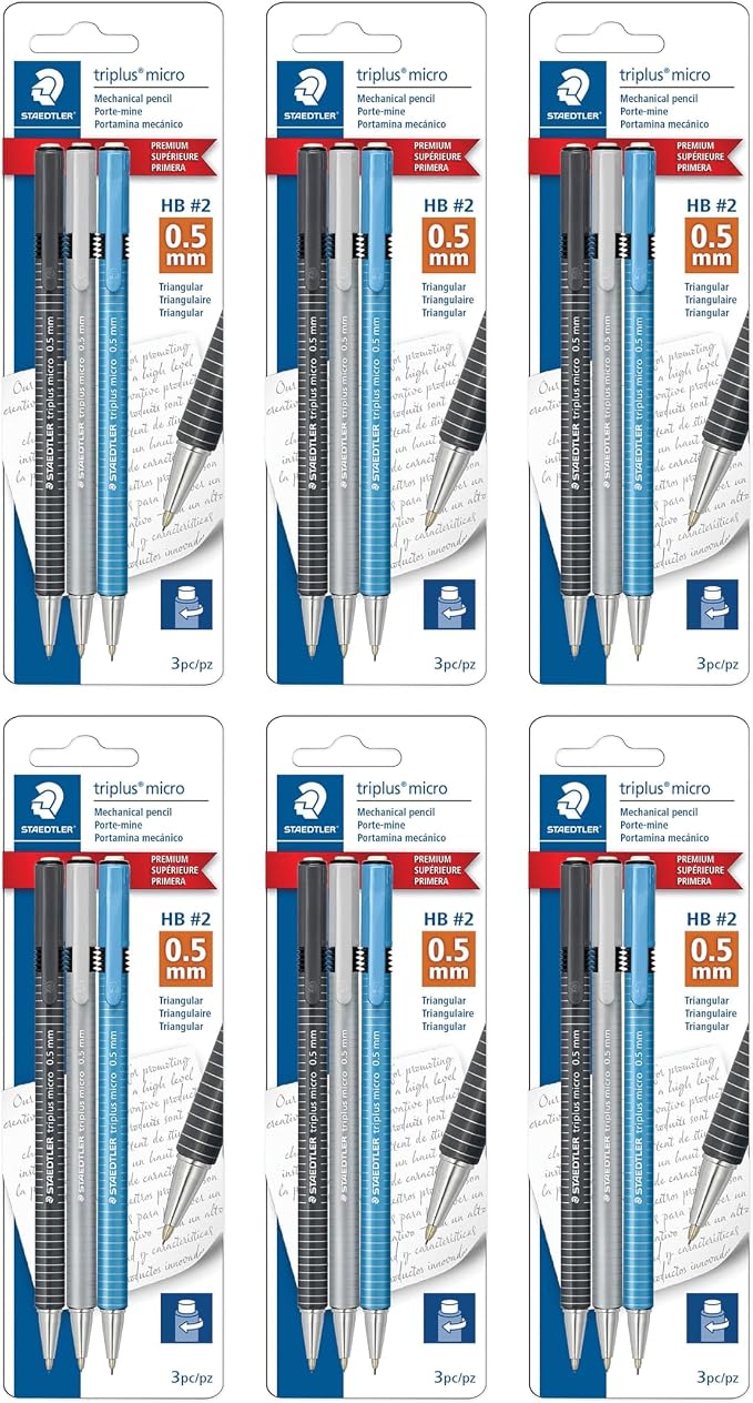 STAEDTLER Triplus Micro Mechanical Pencils 0.5mm lead, Retractable by Staedtler