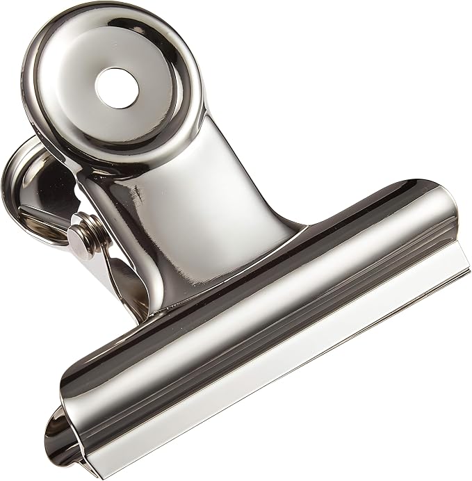 Stainless Steel Metal Hinge Clips Assorted Pack, Large Bulldog Clips 3 Inch & 2 - Image 2
