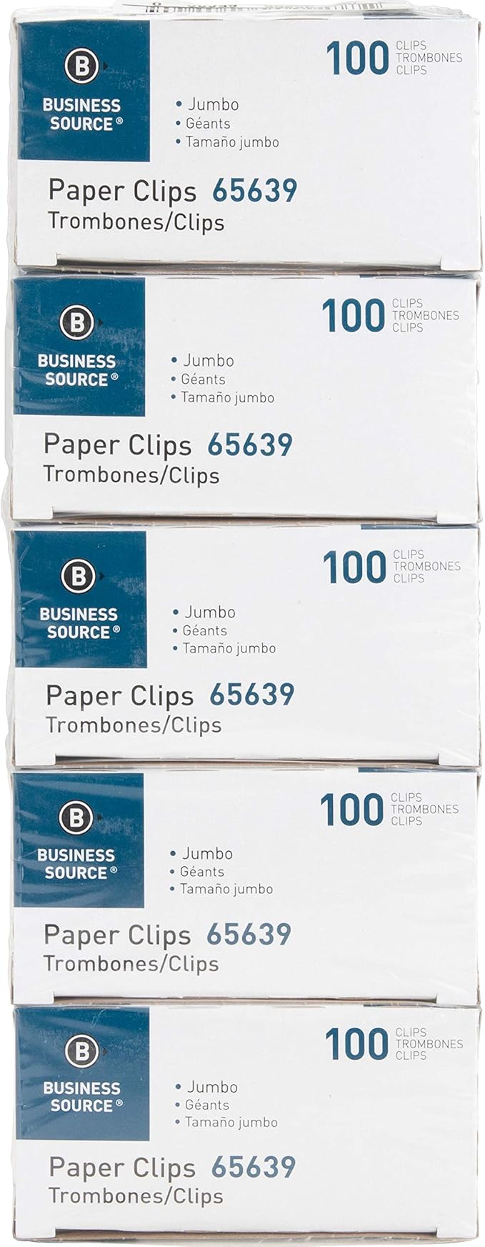 Business Source Paper Clips, .041 Wire Gauge, 1000/ Pack, 41 Mile - Image 2