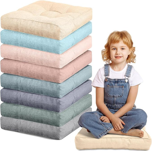 Juexica 8 Pcs Floor Cushions for Kids Floor Pillows Flexible Seating Cushions by Juexica