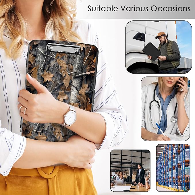 Clipboard with Storage, Office Supplies Nursing Clipboards Folder with Pen - Image 4