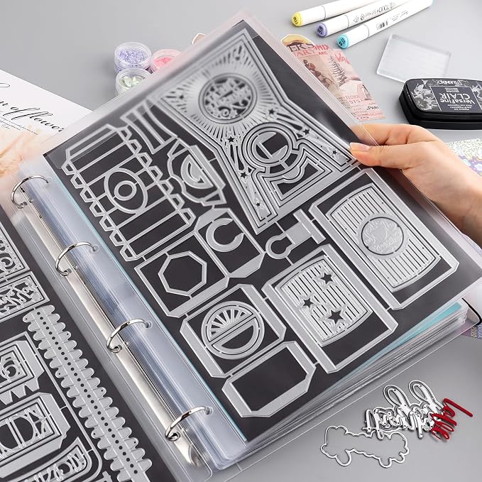 BAOFALI 10 Pack A4 Plastic Binder Pockets, 4 Holes Waterproof PVC Folders - Image 5
