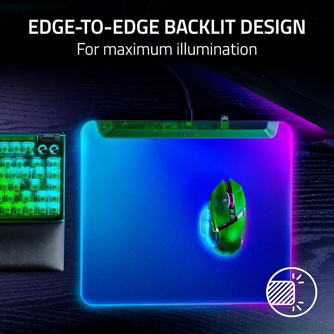 Razer Firefly V2 Pro Fully Illuminated RGB Gaming Mouse Mat: Backlit Design - Image 2