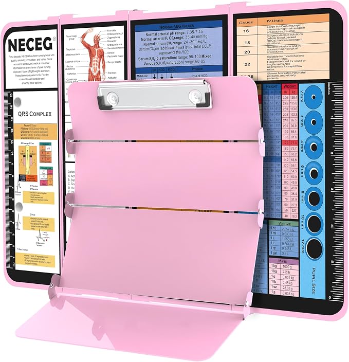 Nursing Clipboard Foldable-4 Layers Aluminum Nurse Foldable Clipboard Nursing by WelcomeToNECEG