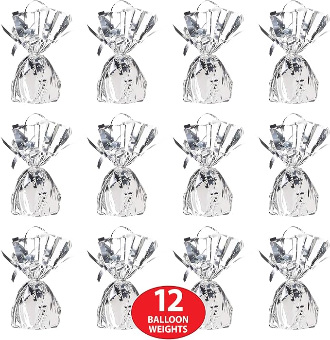 Beistle 12-Pack Metallic Wrapped Balloon Weights, Special Event Decorations - Image 5