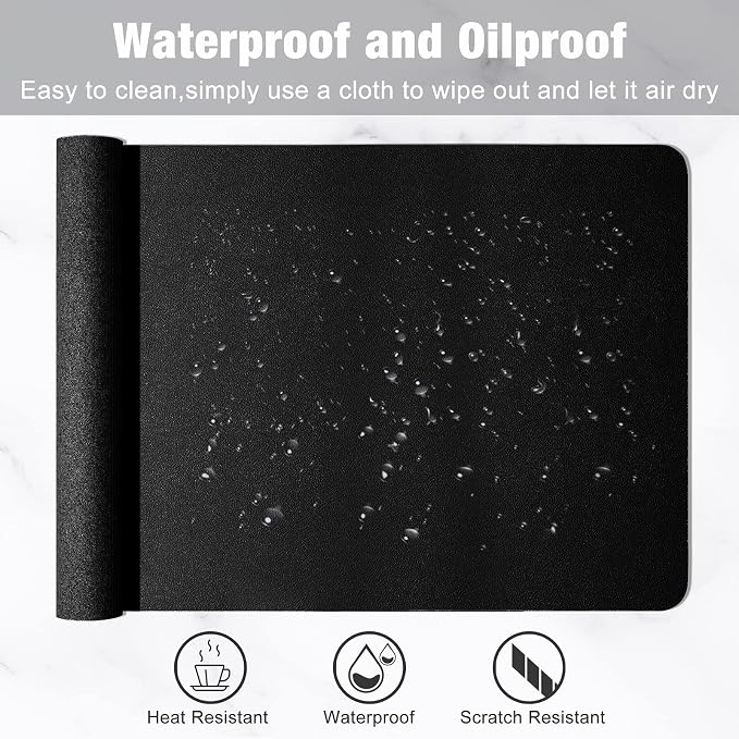Hsurbtra Desk Pad, XL Extended Mouse Pad, Waterproof Desktop Blotter Protector - Image 5