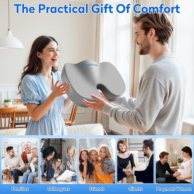 CushZone Seat Cushion, Office Chair Cushions, Car Seat Cushion, Non-Slip - Image 7