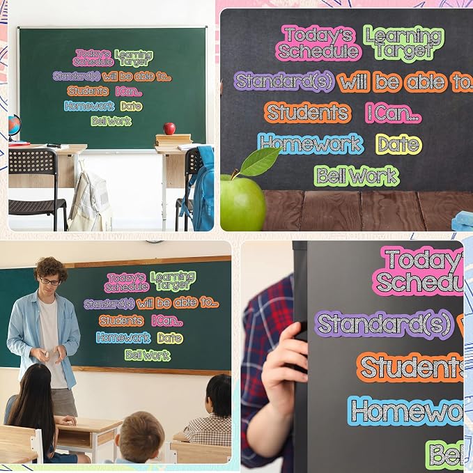 AmazingSpark 12 Pcs Classroom Schedule Magnets Reusable Today's Schedules - Image 5
