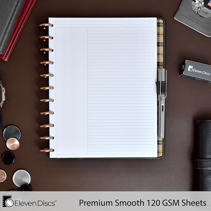 Eleven Discs Discbound Paper, Letter Size Margin Ruled Sheets - Image 2
