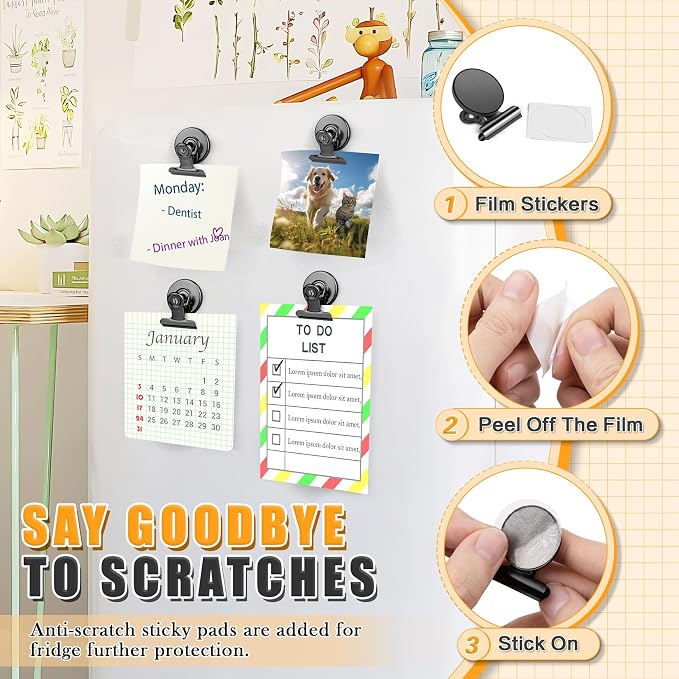Grtard 24 Pack Magnetic Clips, Fridge Magnets Refrigerator Magnets, Strong - Image 2