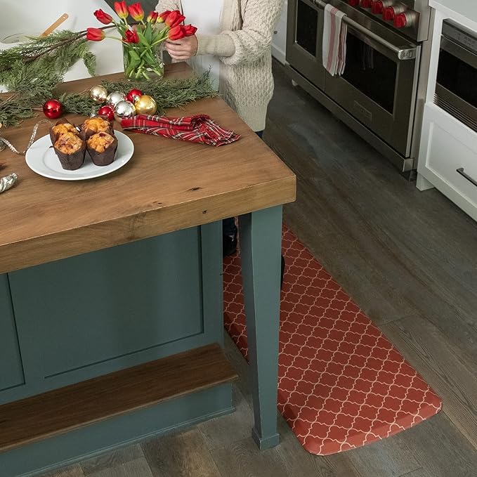 GelPro Elite Premier Anti-Fatigue Kitchen Comfort Floor Mat, 20x48", Lattice Garnet Stain Resistant Surface with therapeutic gel and energy-return foam for health & wellness-DeskLoop Office