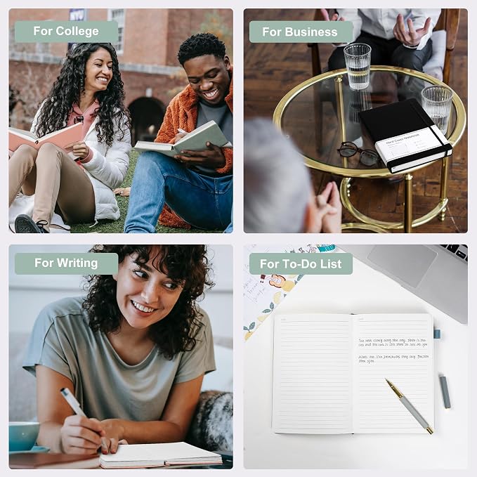 CAGIE Lined Journal Notebook for Women Men 320 Pages 100 Gsm Paper Thick - Image 6