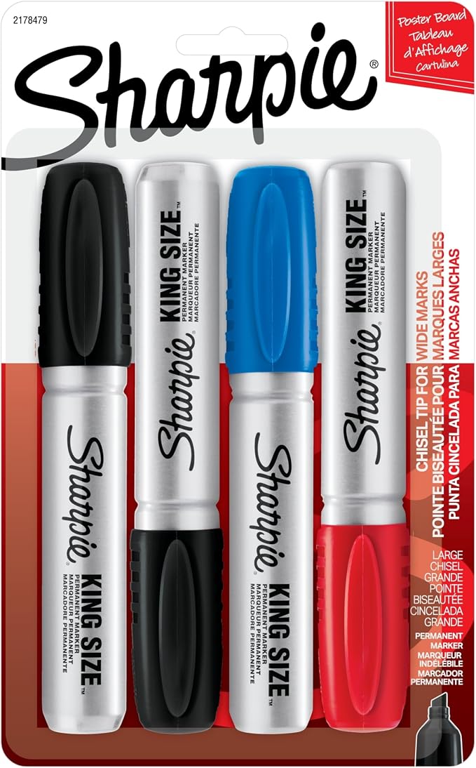 Sharpie King Size Permanent Marker, Large Chisel Tip by Unknown