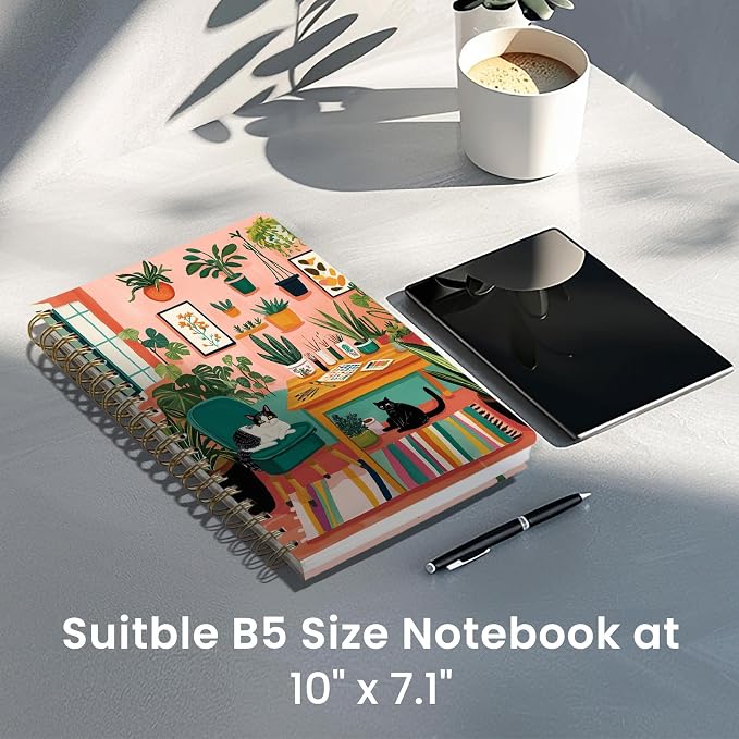 Lined Spiral Notebook Journal for Work, 300 Pages Thick B5 College Ruled - Image 6