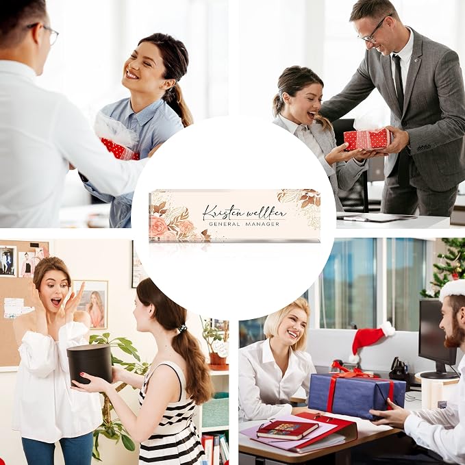 Personalized Office Name Plate for Desk, Custom Employee Appreciation Gifts - Image 5