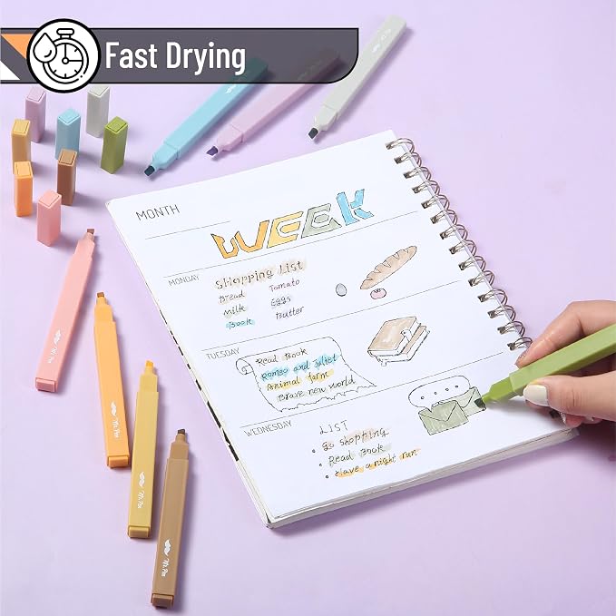 Mr. Pen- Aesthetic Highlighters No Bleed, 8 Pack, Moss Garden, Chisel Tip | - Image 3