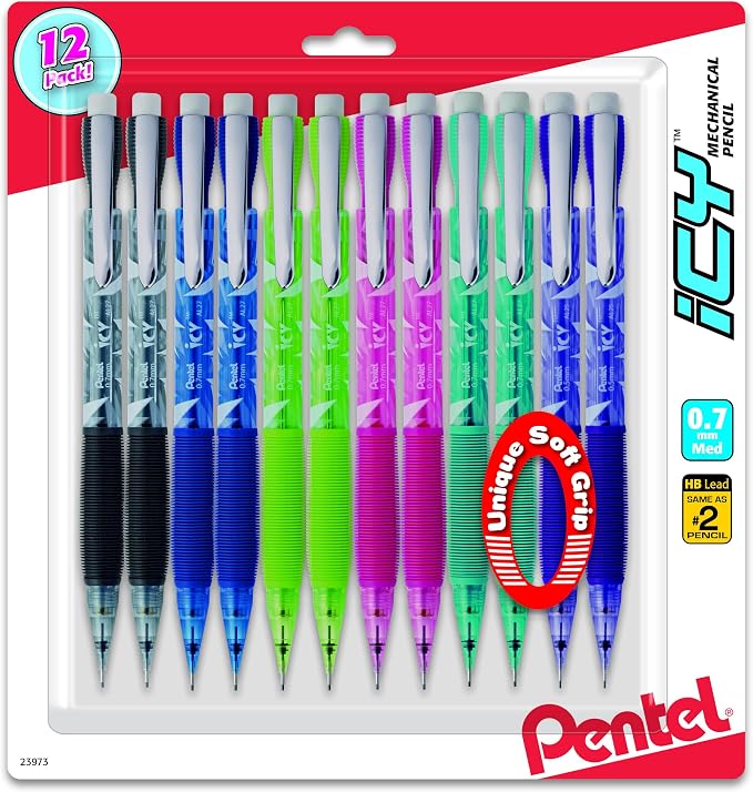 Pentel Icy Razzle-Dazzle Mechanical Pencil, Color May Vary by PentelofAmerica