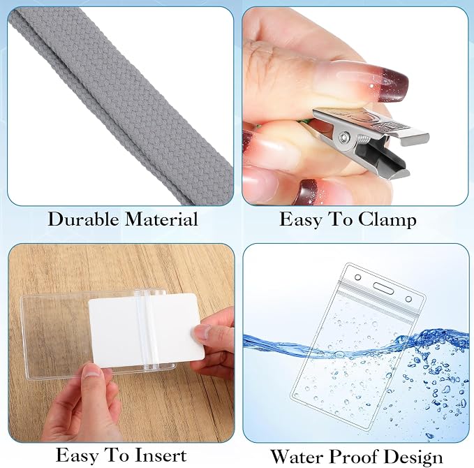 Marspark 200 Pcs ID Badge Holder - Image 3