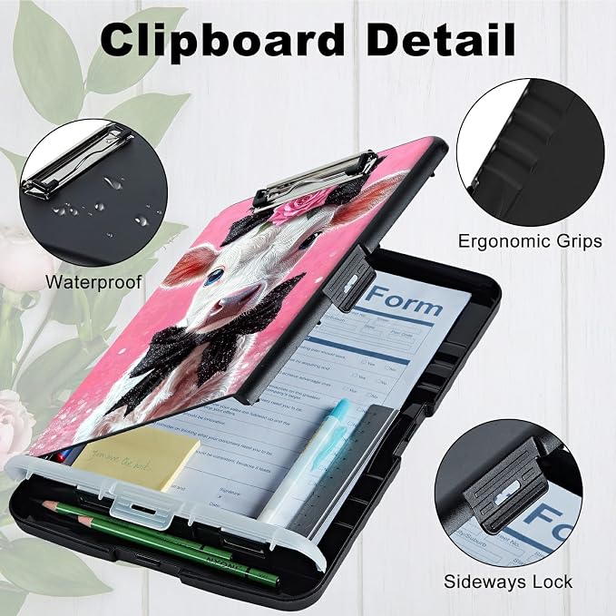 A4 Clipboard with Storage Pen Holder, Clipboards Organizer Nursing Clipboard - Image 3