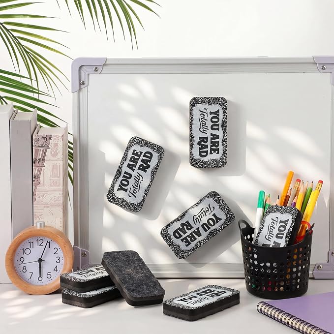 Lincia 8 Pcs Magnetic Dry Erase Erasers Composition Whiteboard Dry Erasers - Image 5