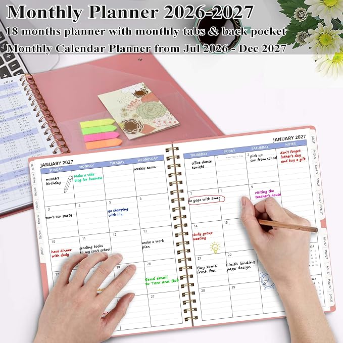 2026-2027 Monthly Planner, 18 Months Agenda Planner from Jul 2026-Dec 2027 - Image 7