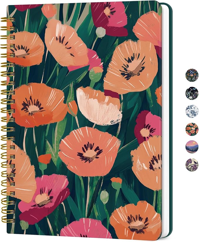 ZOTIA Lined Spiral Journal for Women, A5 Hardcover Cute Notebook for Work & by Zotia