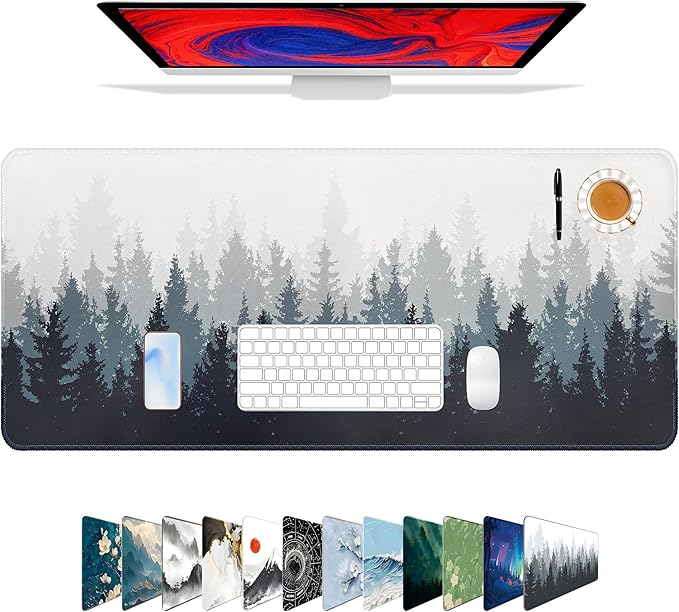 Galdas Mouse Pad For Gaming, Forest Background Pattern XXL XL Large Mouse Mat by Galdas