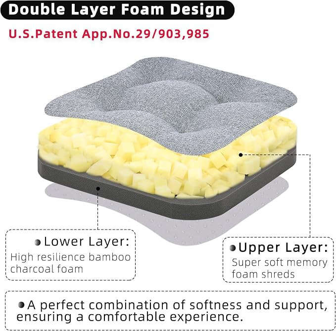 GOFORIT Memory Foam Seat Cushion，Kitchen Chair Cushions - Image 3