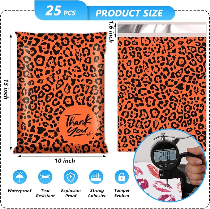 Thank You Poly Mailer 10x13 Inch 25 Pcs, Waterproof and Tear-Resistant Shipping - Image 2
