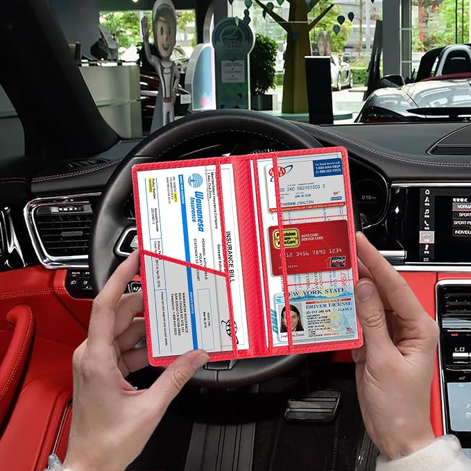 TOURSUIT Car Registration and Insurance Card Holder, Vehicle License Document - Image 5