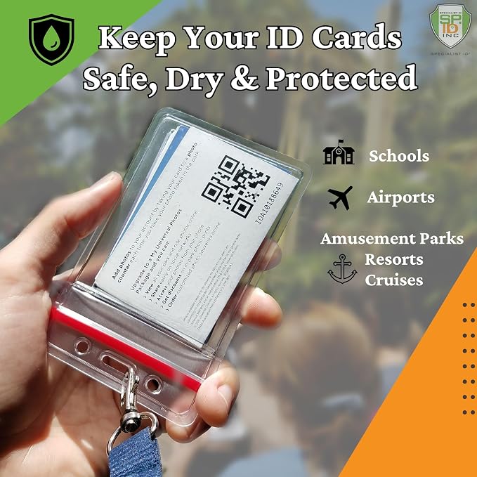 5 Pack - Heavy Duty Vertical Resealable Vinyl Badge Holders - Image 3
