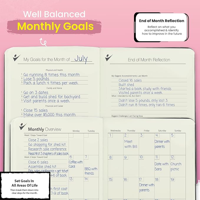 Undated Daily Planner to Achieve Your Goals 2025-2026 - Image 4