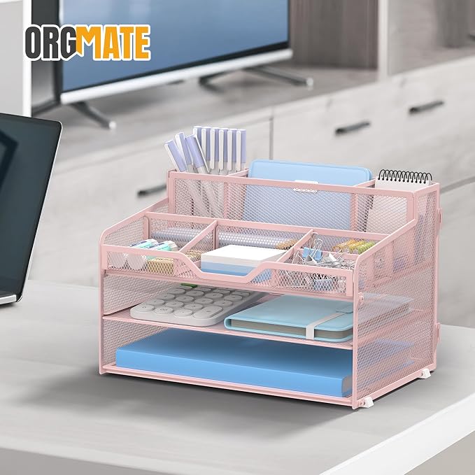 3 Tier Mesh Desk Organizer - Image 6