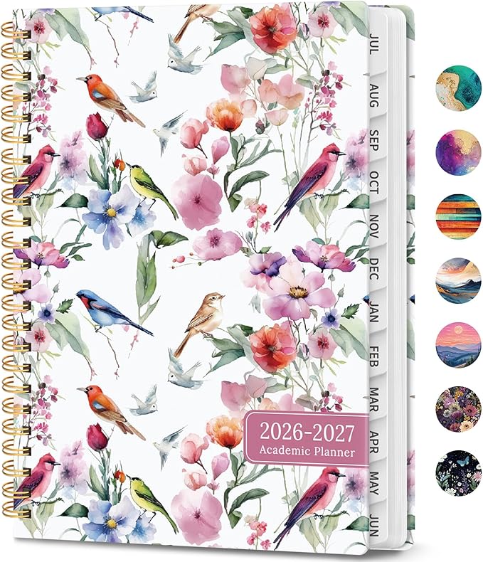 Academic Planner 2026-2027, Weekly and Monthly Calendar Book, July 2026 – June by JEJEGO