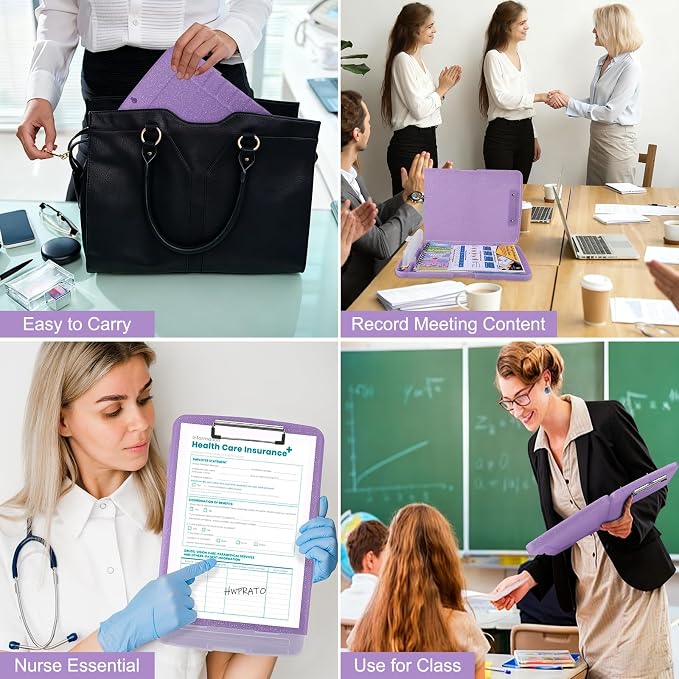 HWPRATO Glitter Clipboard with Storage, Clip Boards 8.5x11 with Pen Holder - Image 5